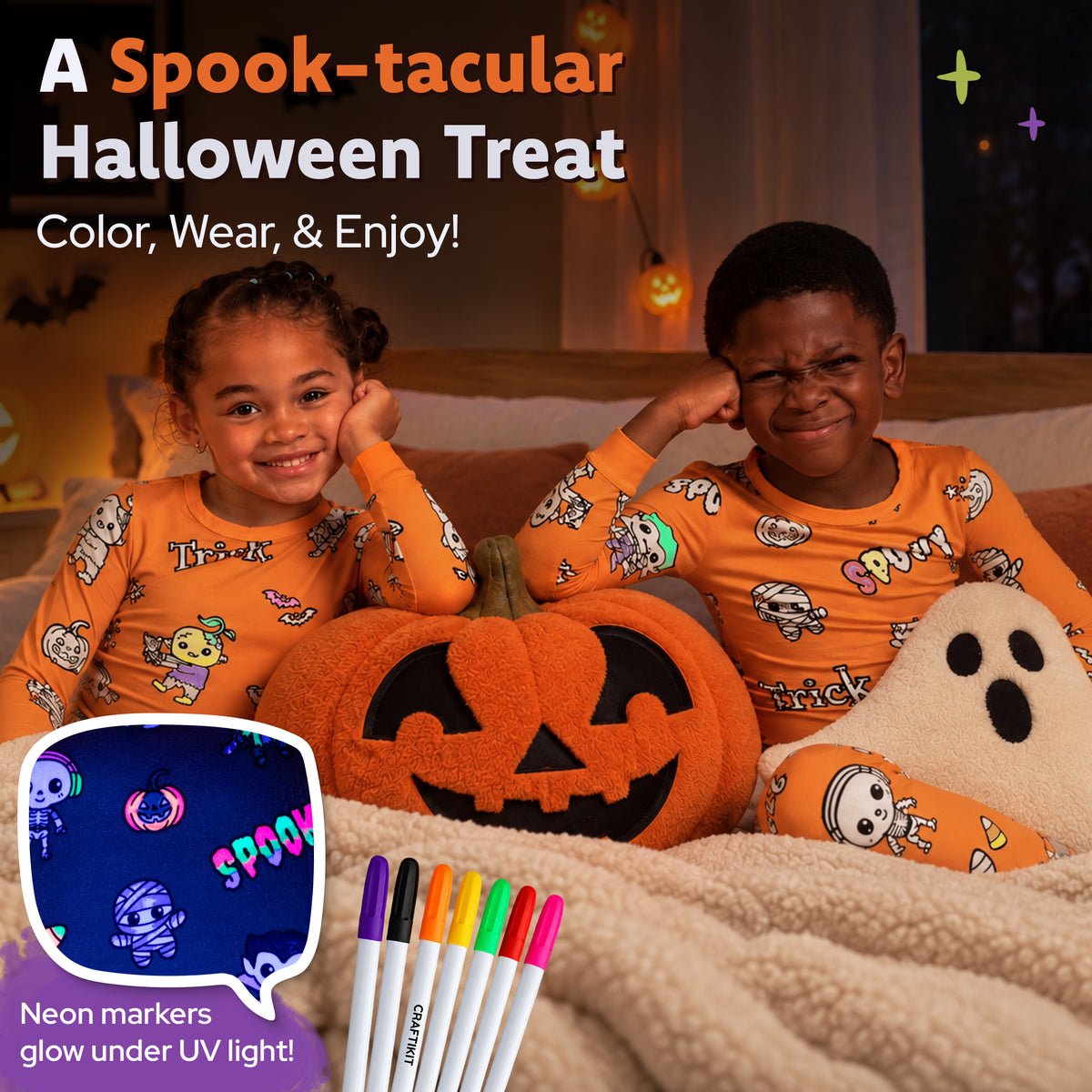 Halloween Coloring Pajamas