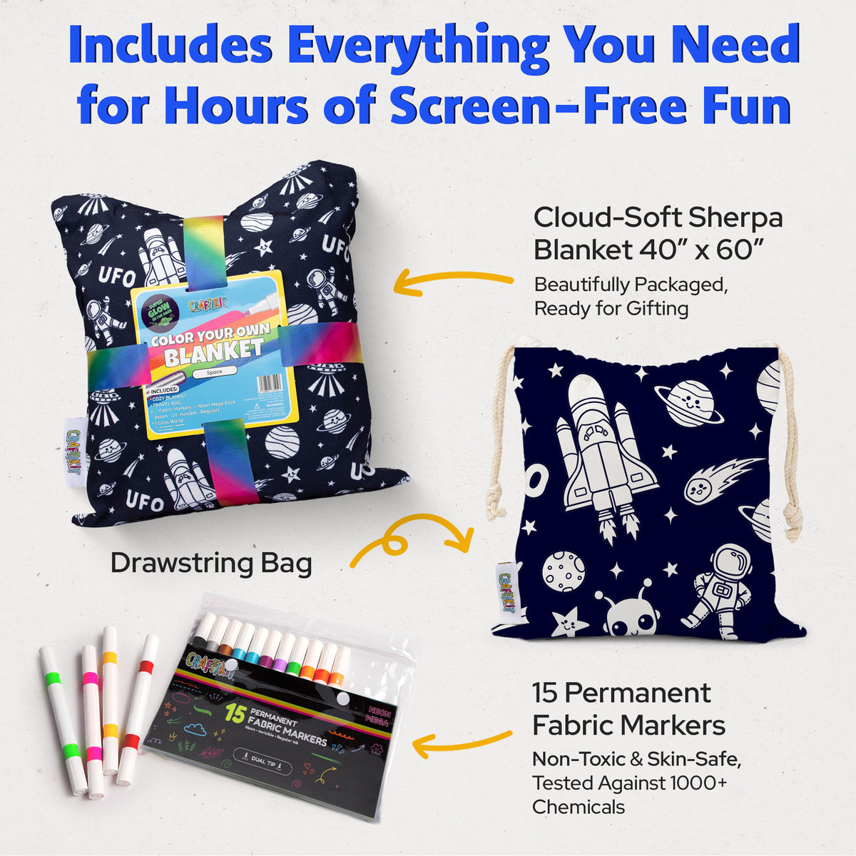 Space Coloring Blanket