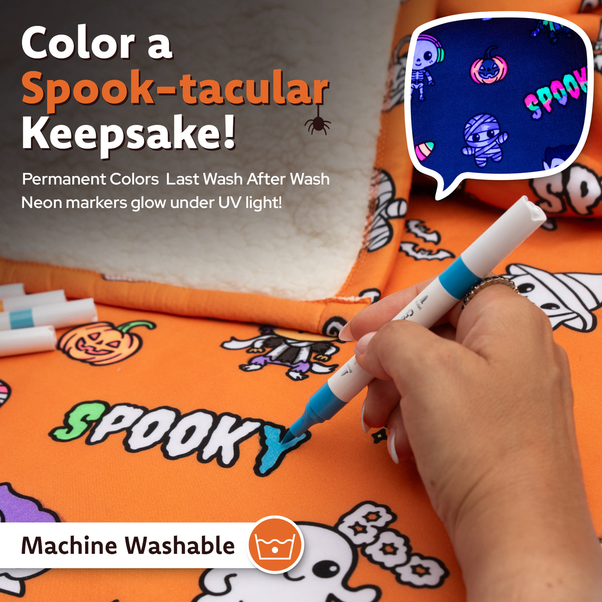 Halloween Coloring Blanket