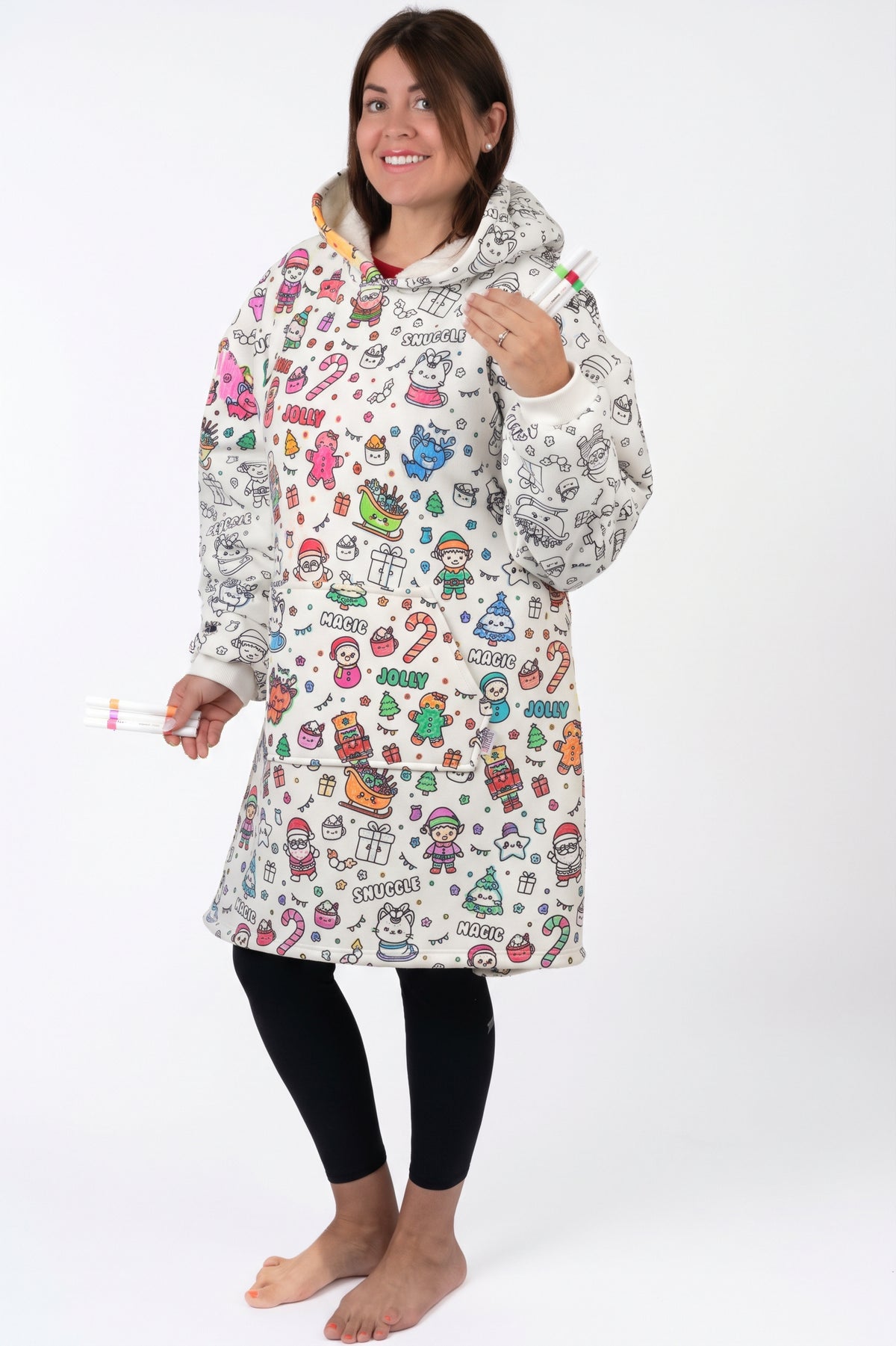 Christmas Color Your Own Hoodie Blanket