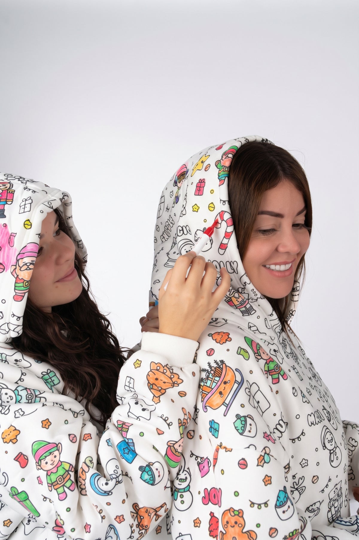 Christmas Color Your Own Hoodie Blanket