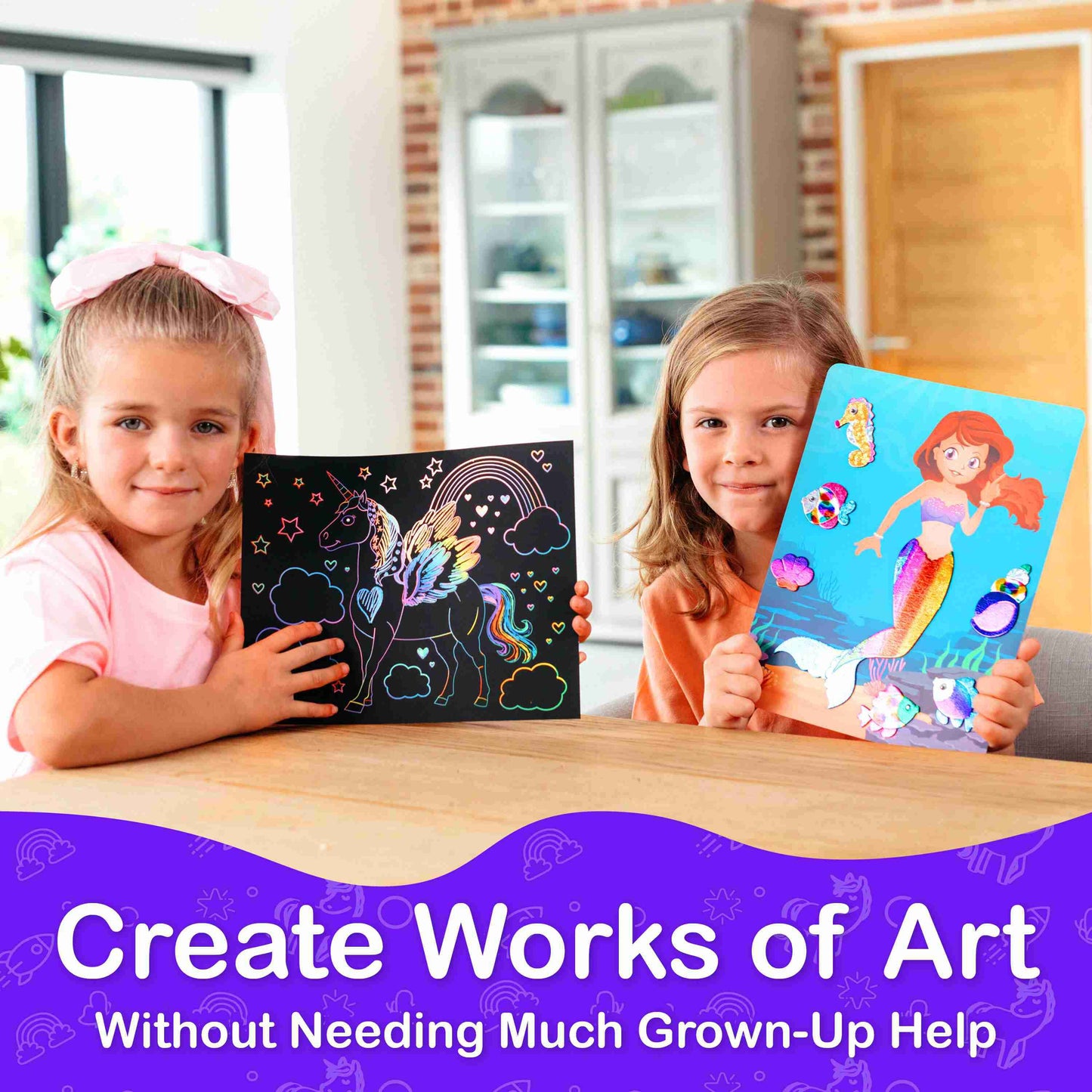 Rainbow Land Foil and Scratch Art Kit