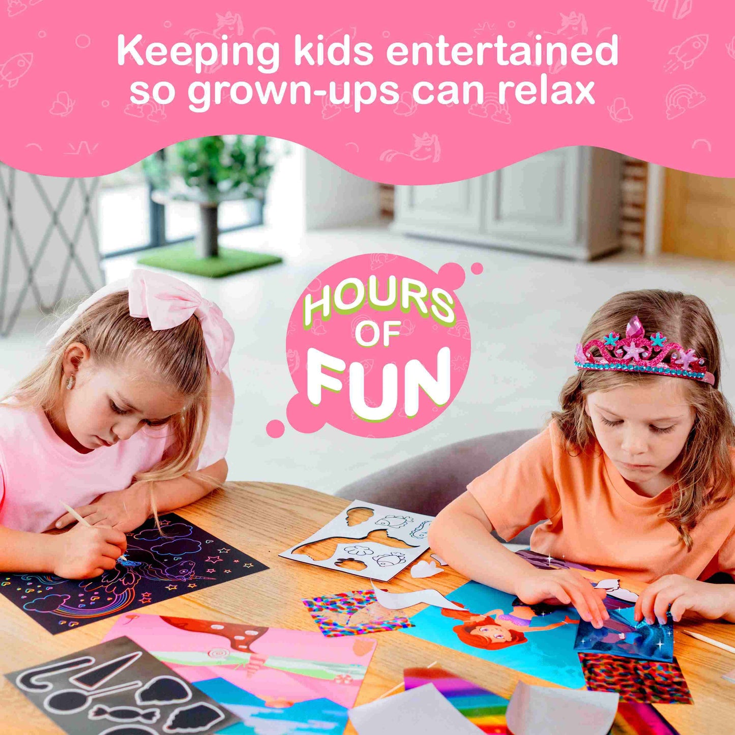 Rainbow Land Foil and Scratch Art Kit