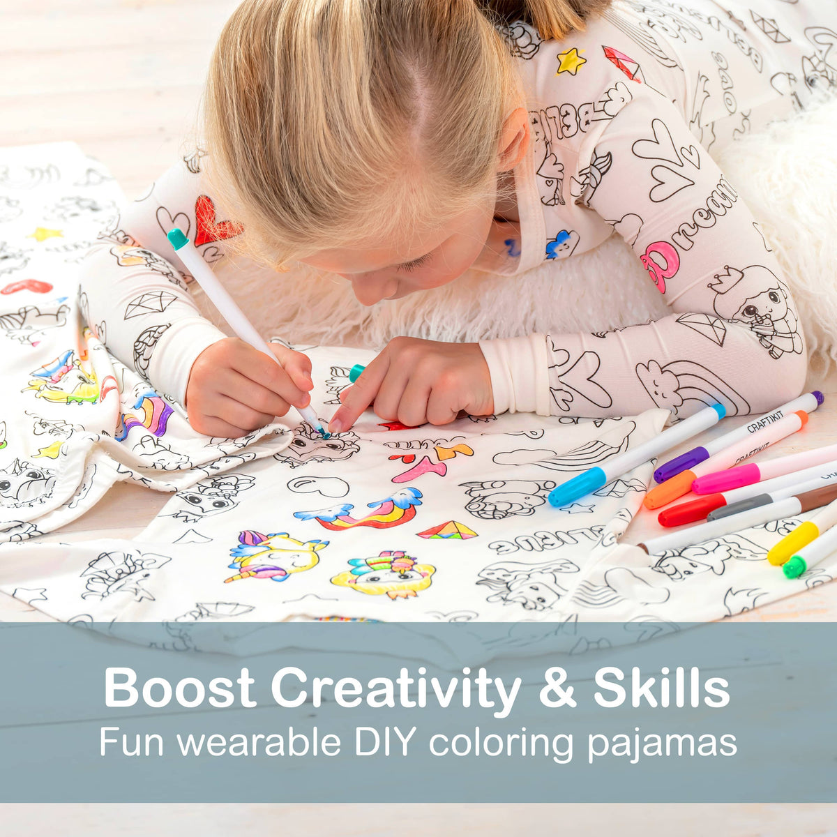 Unicorn & Princess Coloring Pajamas