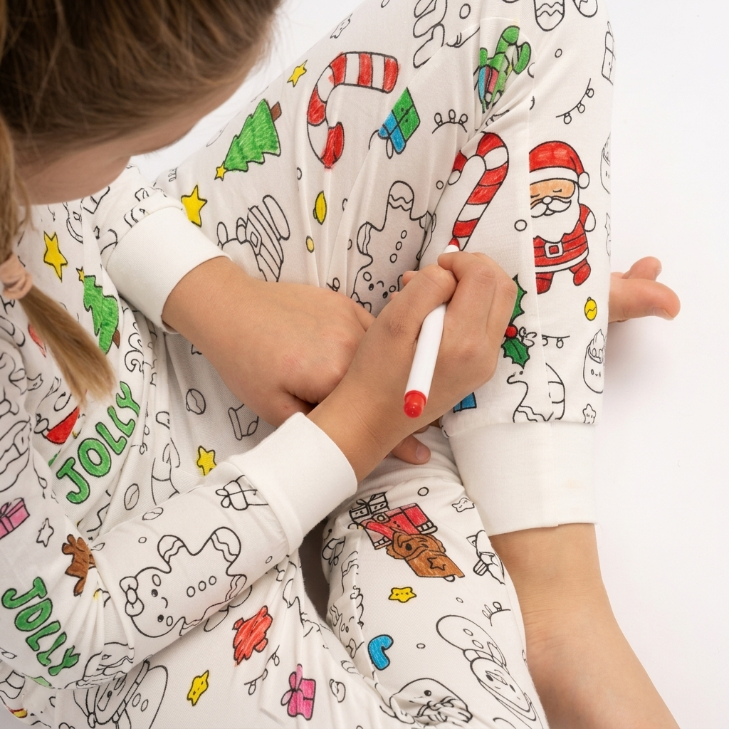 Christmas KIDS coloring pjamas