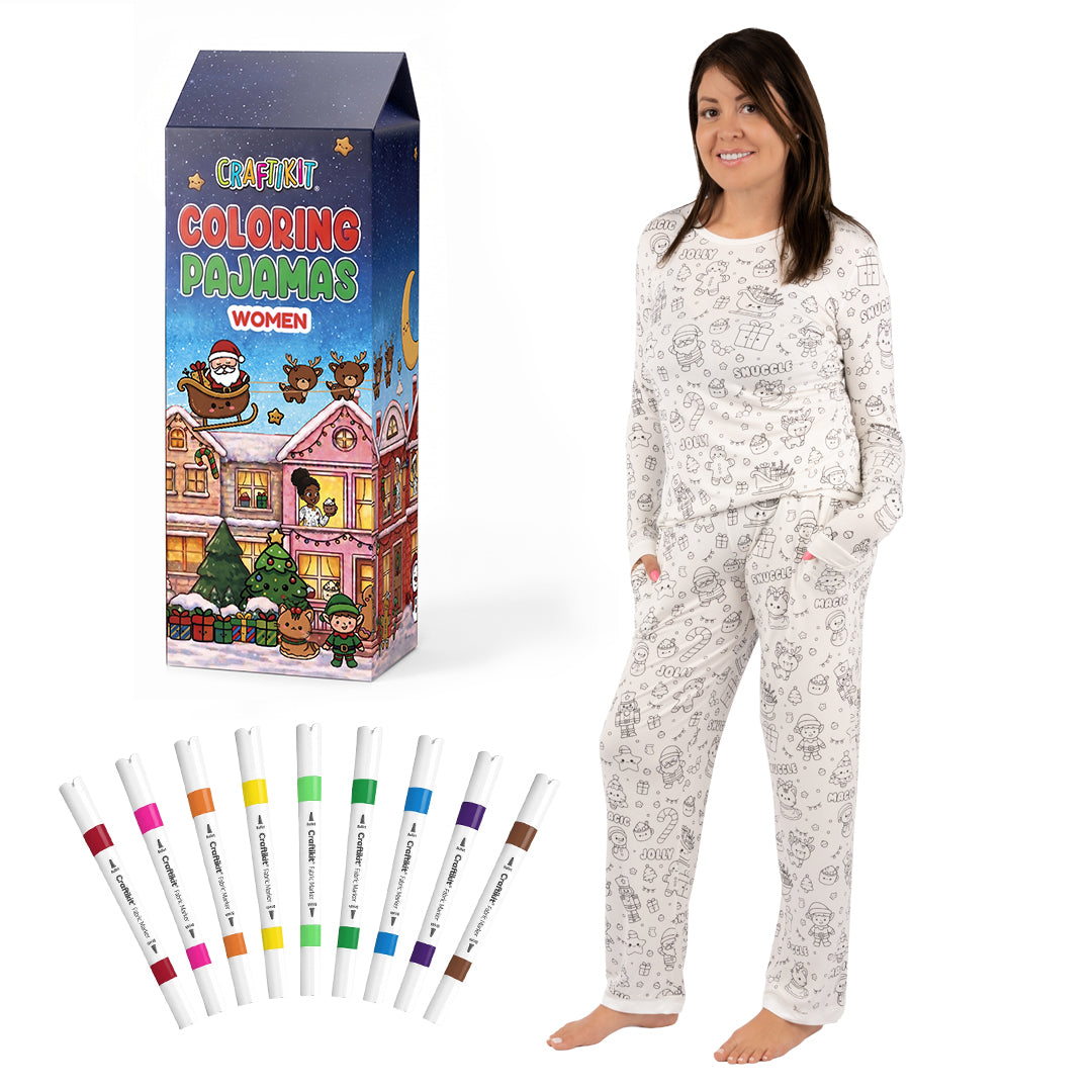 Women's Christmas Pajamas - Color Your Own Matching Family Pajamas