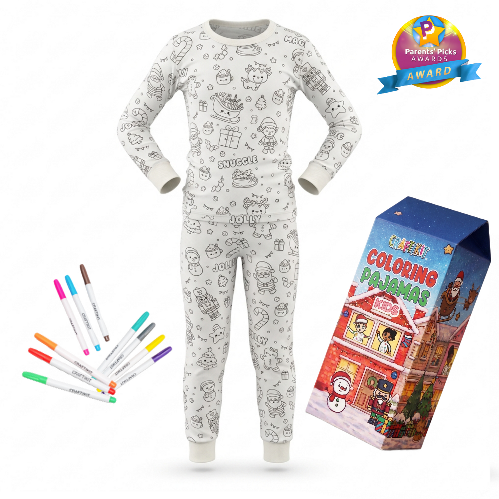 Christmas KIDS coloring pjamas