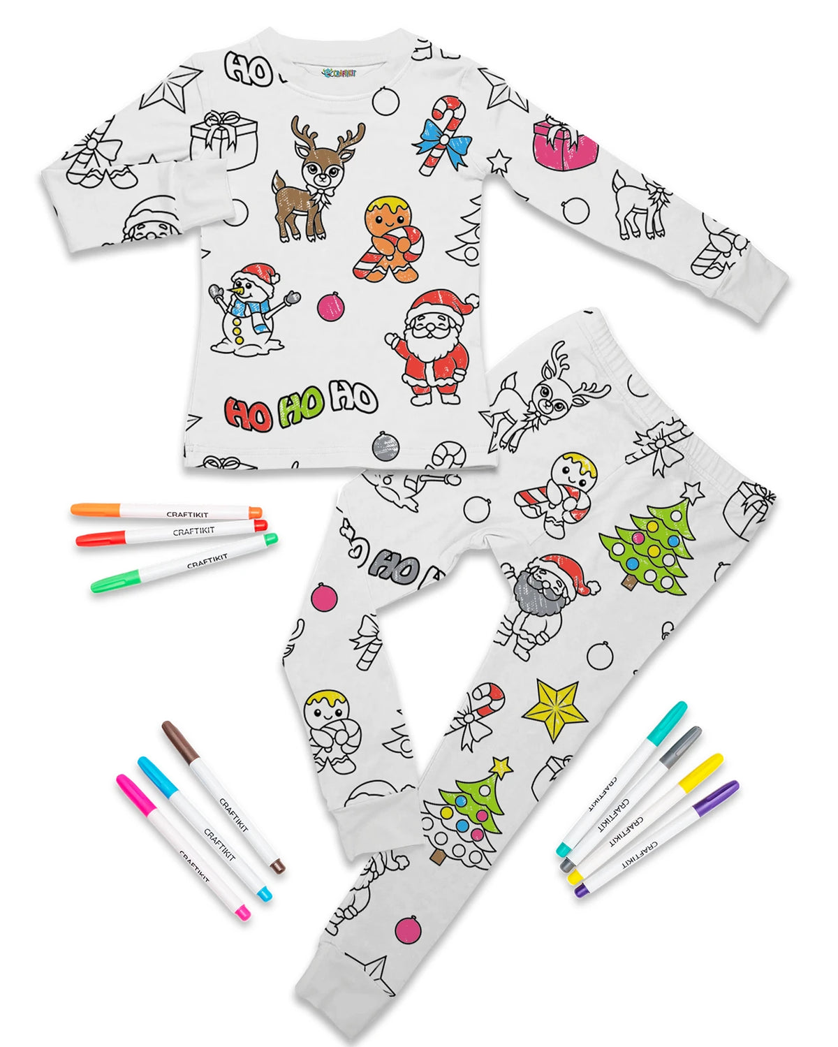 Christmas Coloring Pajamas