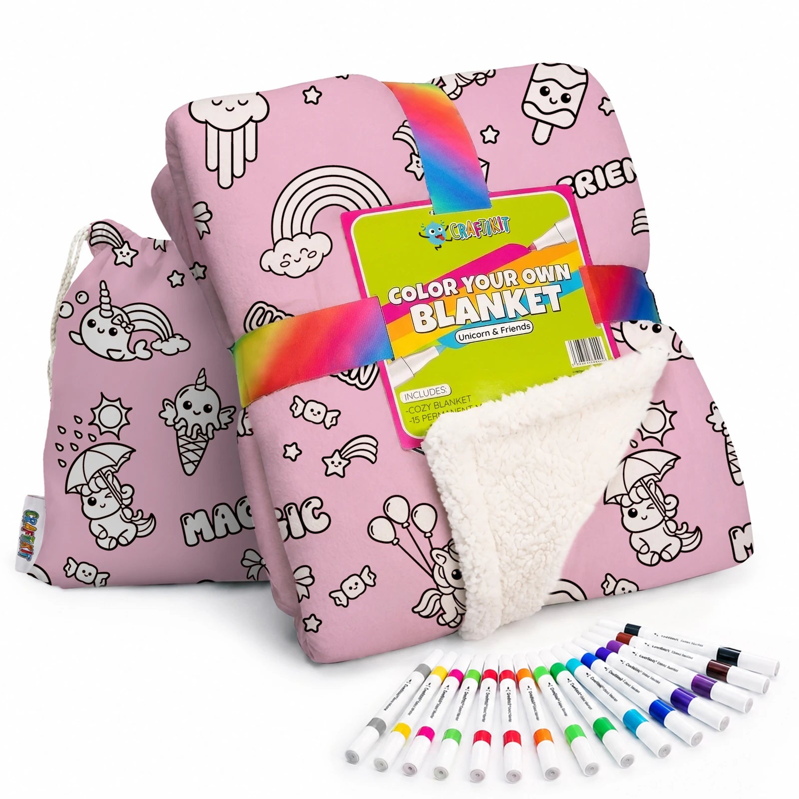 Unicorn Coloring Blanket