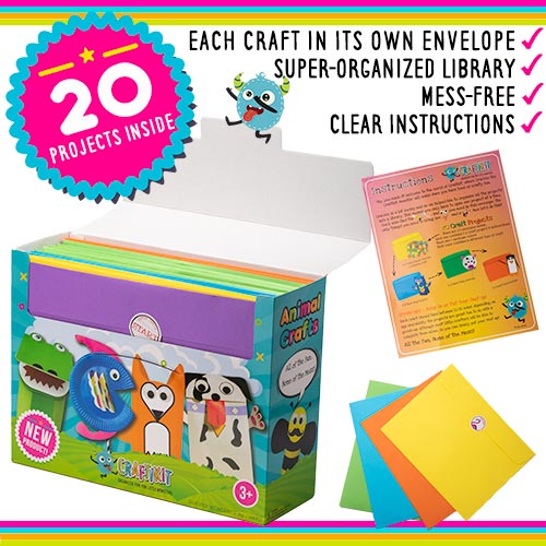 Art and Crafts Kit for Kids Ages 8-12, Create and Display Animals