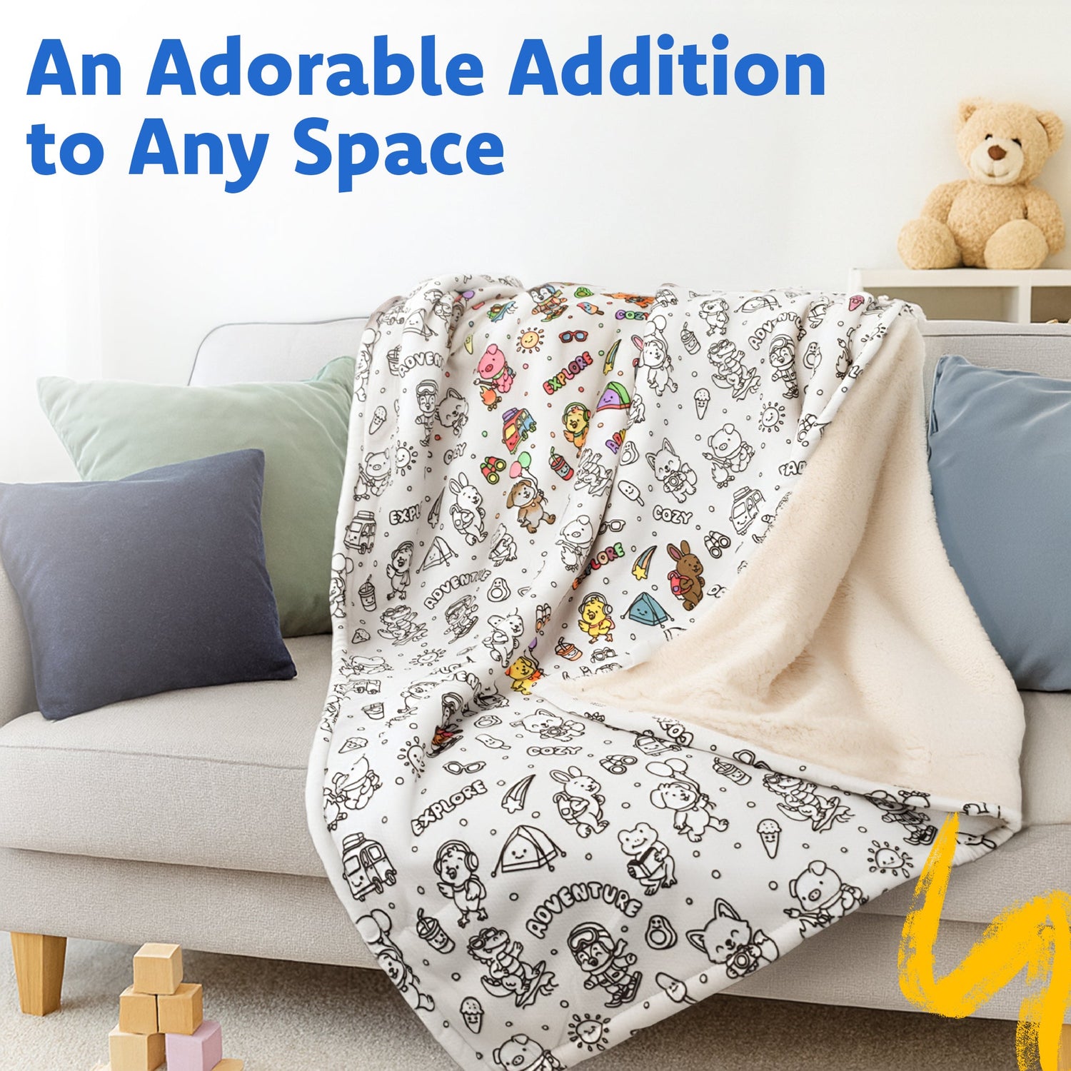 Color Your Own Hoodie Blanket