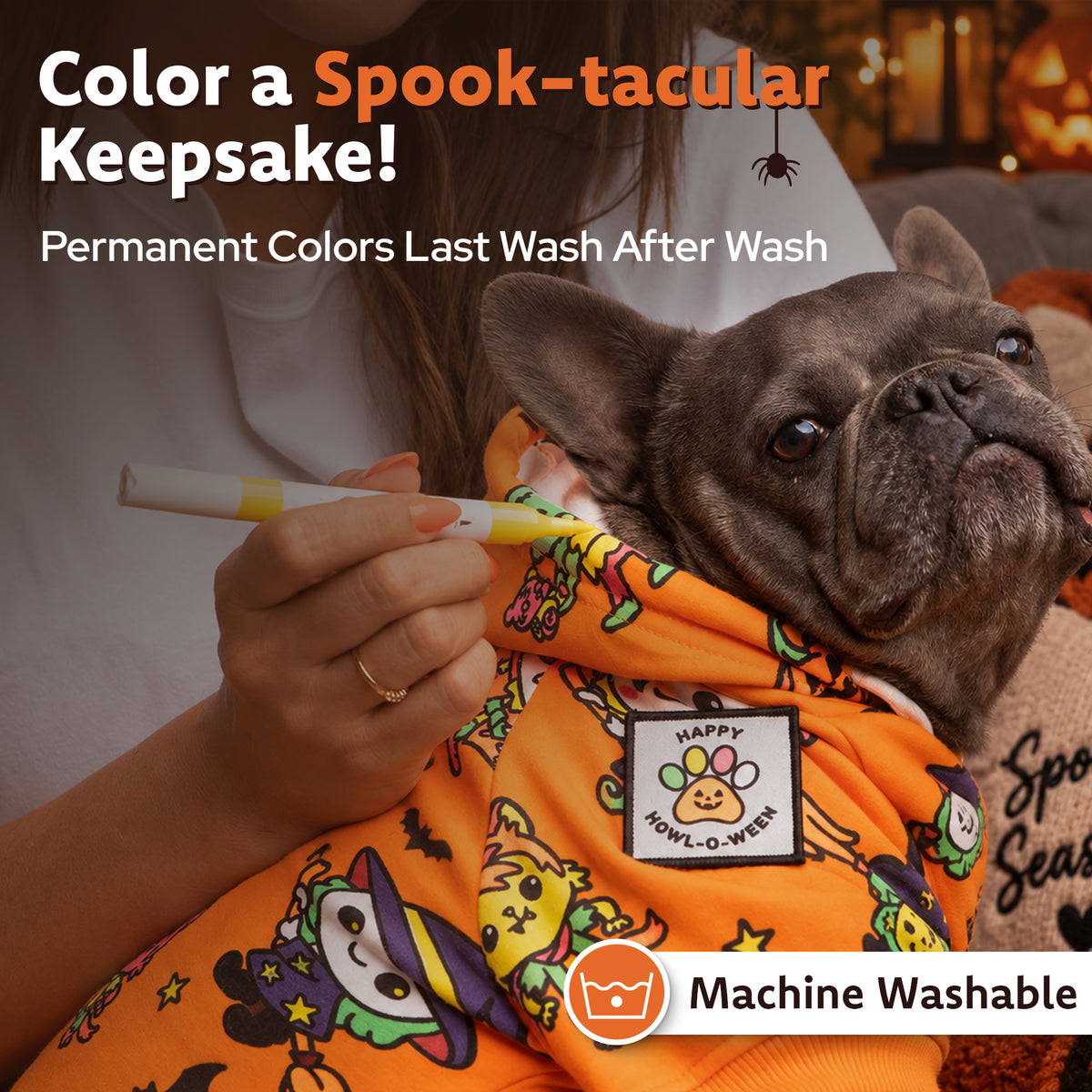 Craftikit Halloween Dog Hoodie, Color Your Own Fleece Pet Sweater