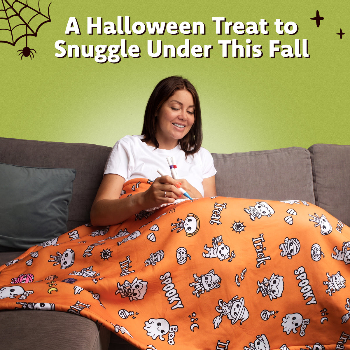 Halloween Coloring Blanket