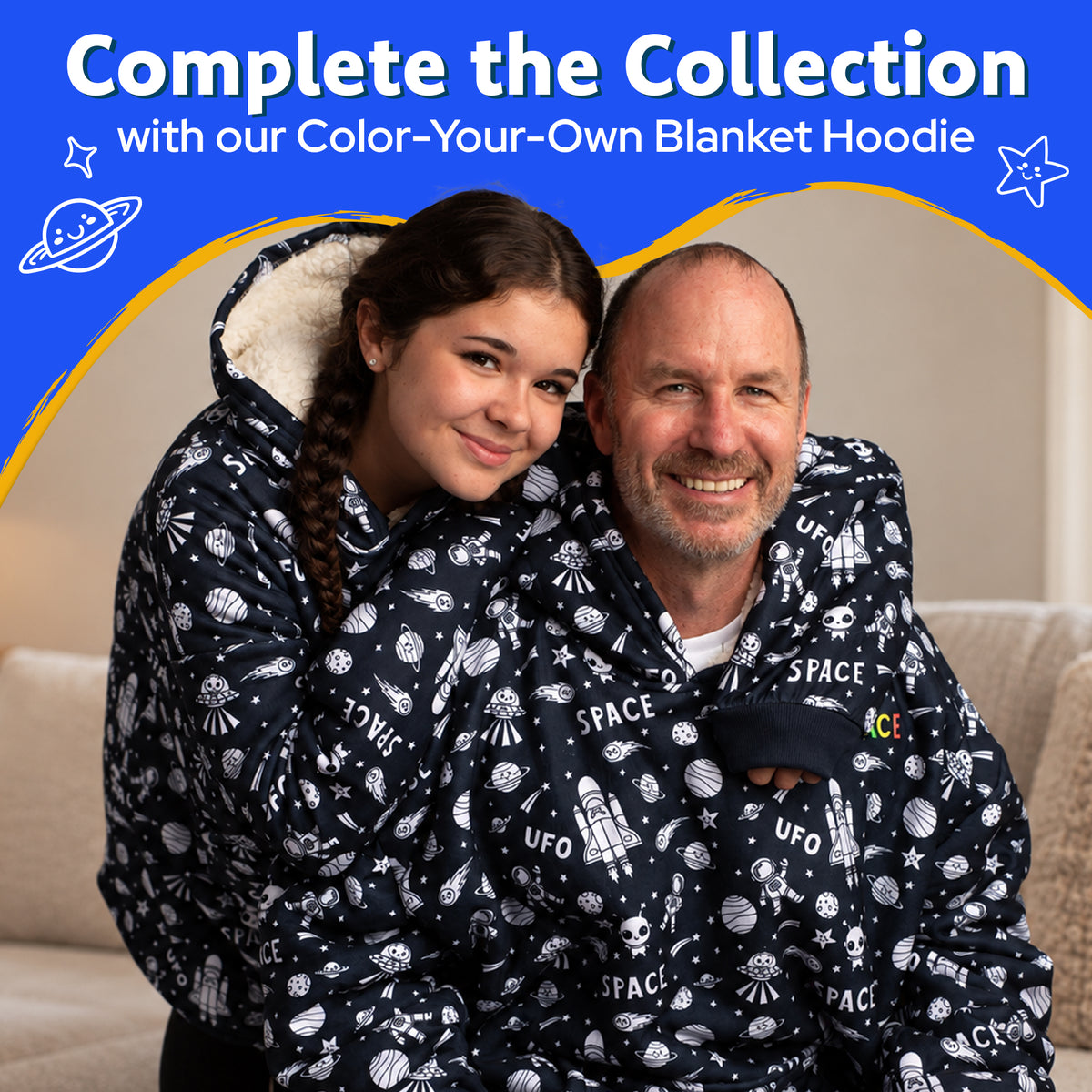 Space Coloring Blanket