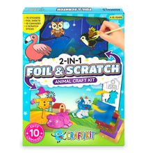 Load image into Gallery viewer, Animal Foil &amp; Scratch Art Kit
