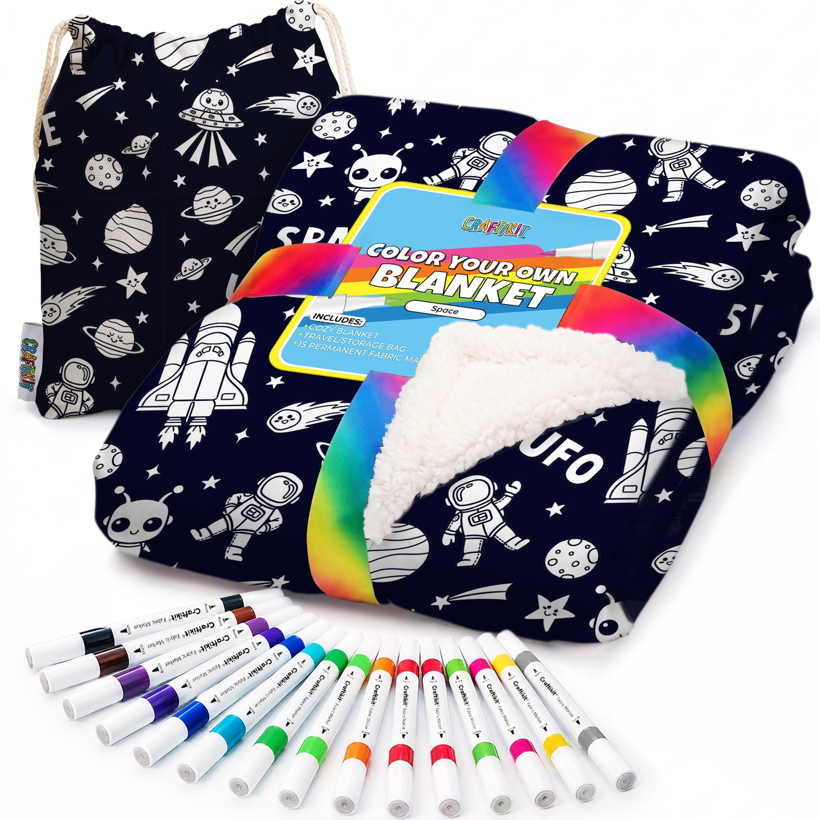 Space Coloring Blanket