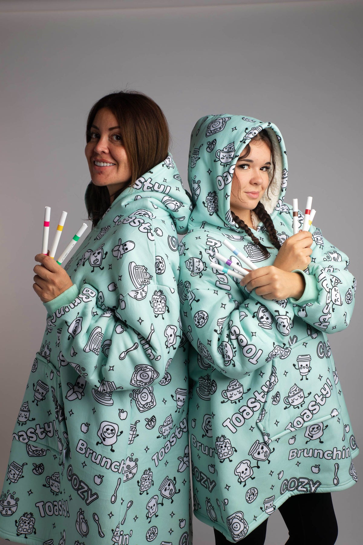 Craftikit Cozy Breakfast Coloring Hoodie Blanket
