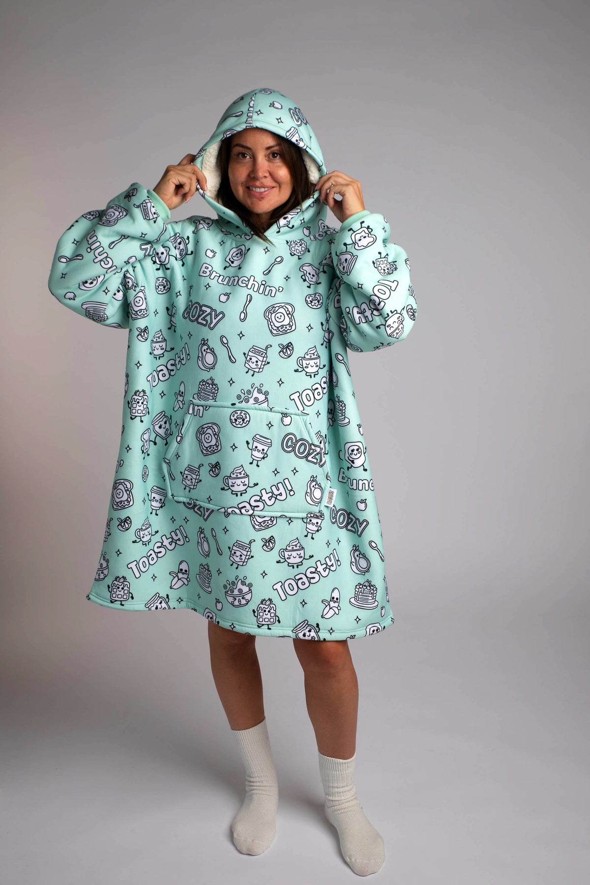 Craftikit Cozy Breakfast Coloring Hoodie Blanket