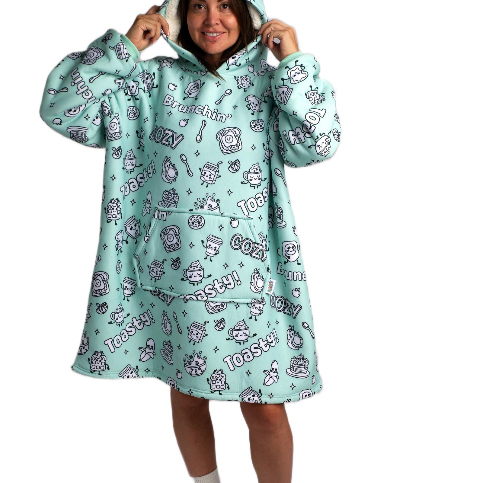 Craftikit Cozy Breakfast Coloring Hoodie Blanket