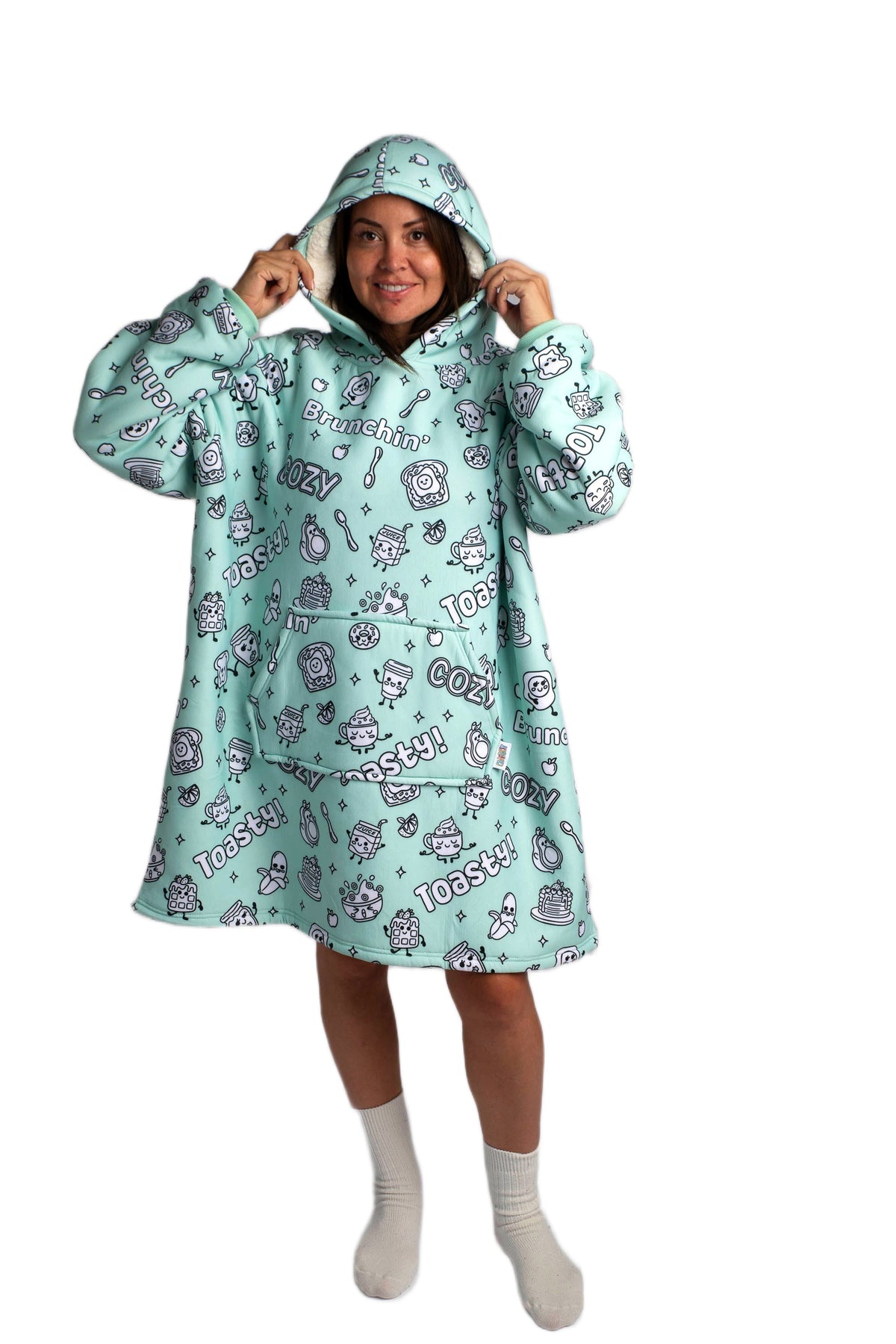 Craftikit Cozy Breakfast Coloring Hoodie Blanket