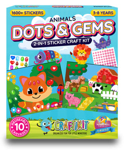 Animal Dots & Gems Craft Kit