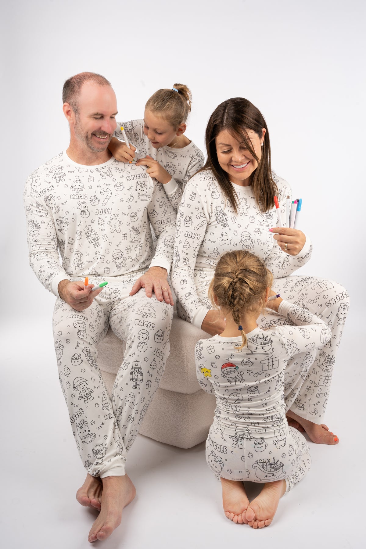 Men's Christmas Pajamas - Color Your Own Matching Family PJs