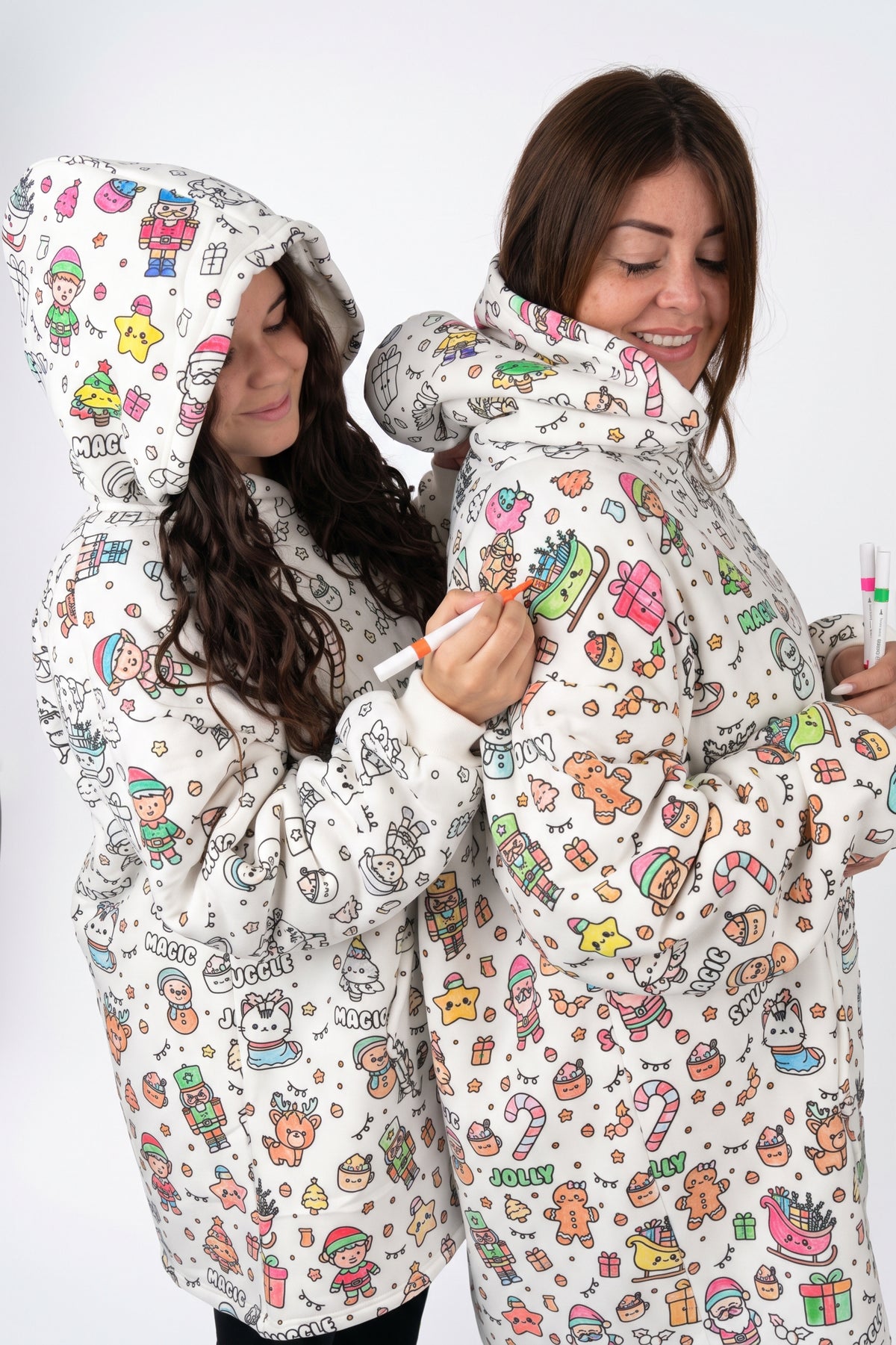 Christmas Color Your Own Hoodie Blanket