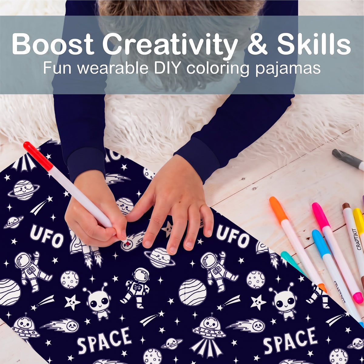 Space Coloring Pajamas