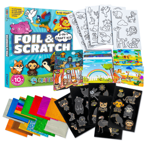 Animal Foil & Scratch Art Kit