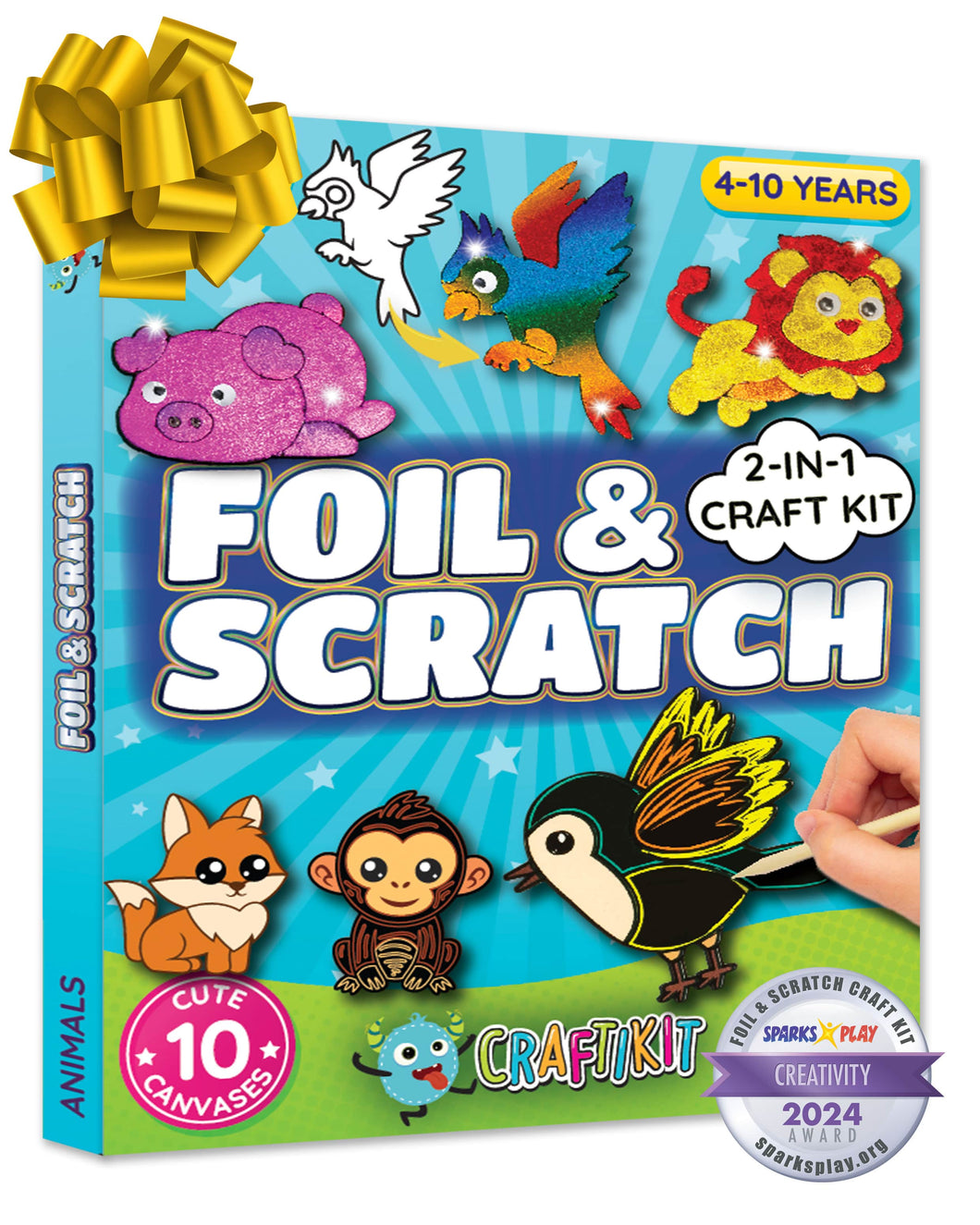 Animal Foil & Scratch Art Kit