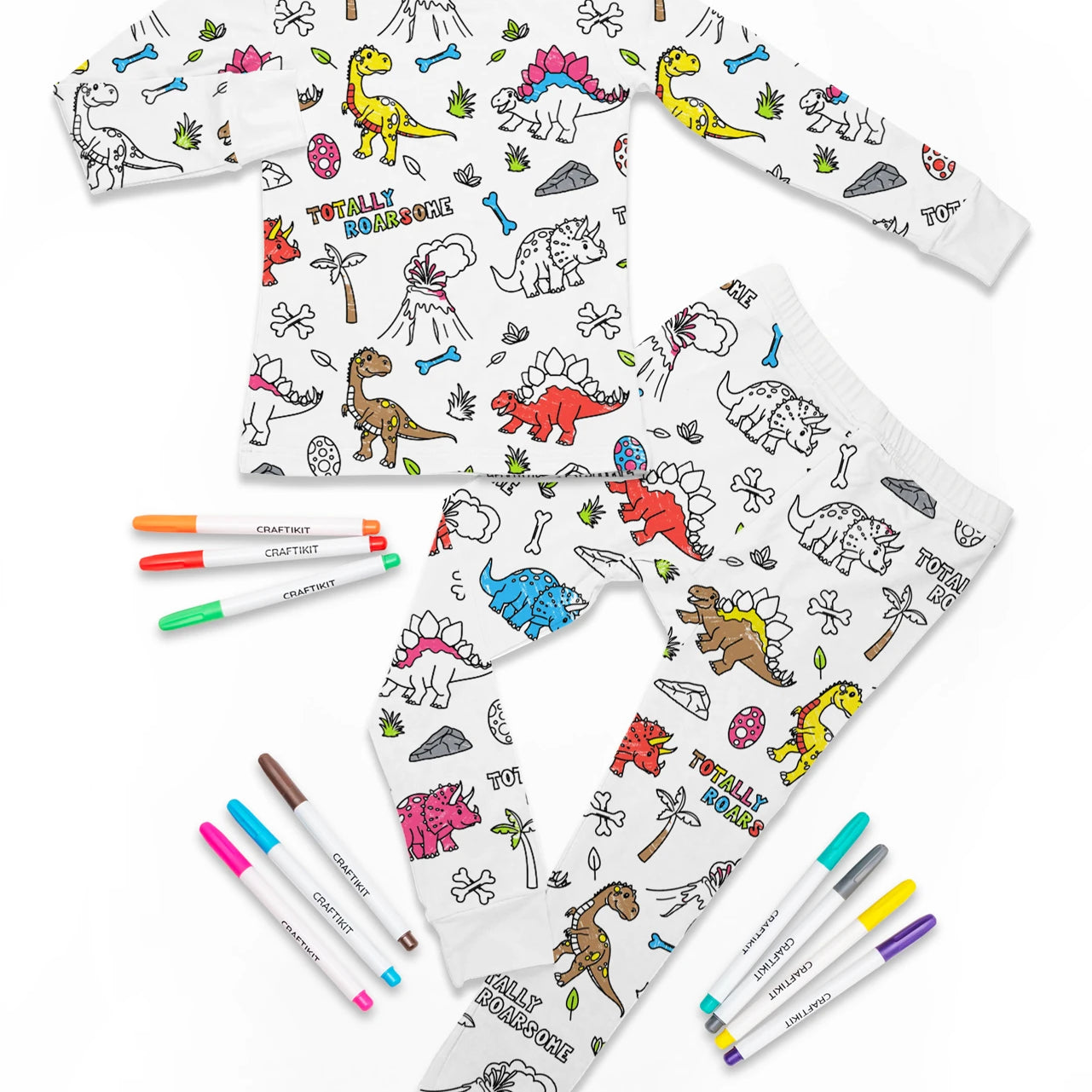 Dinosaur Coloring Pajamas