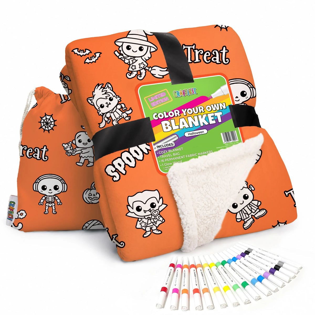 Halloween Coloring Blanket