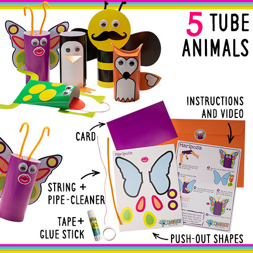 Buy Craftikit ® 20 Award-Winning Toddler Arts and Crafts for Kids Ages 4-8  Years, All-Inclusive Animal Craft Kits, Fun Toddler Crafts Box for Girls,  Boys, Organized Preschool Art Supplies and Projects Online